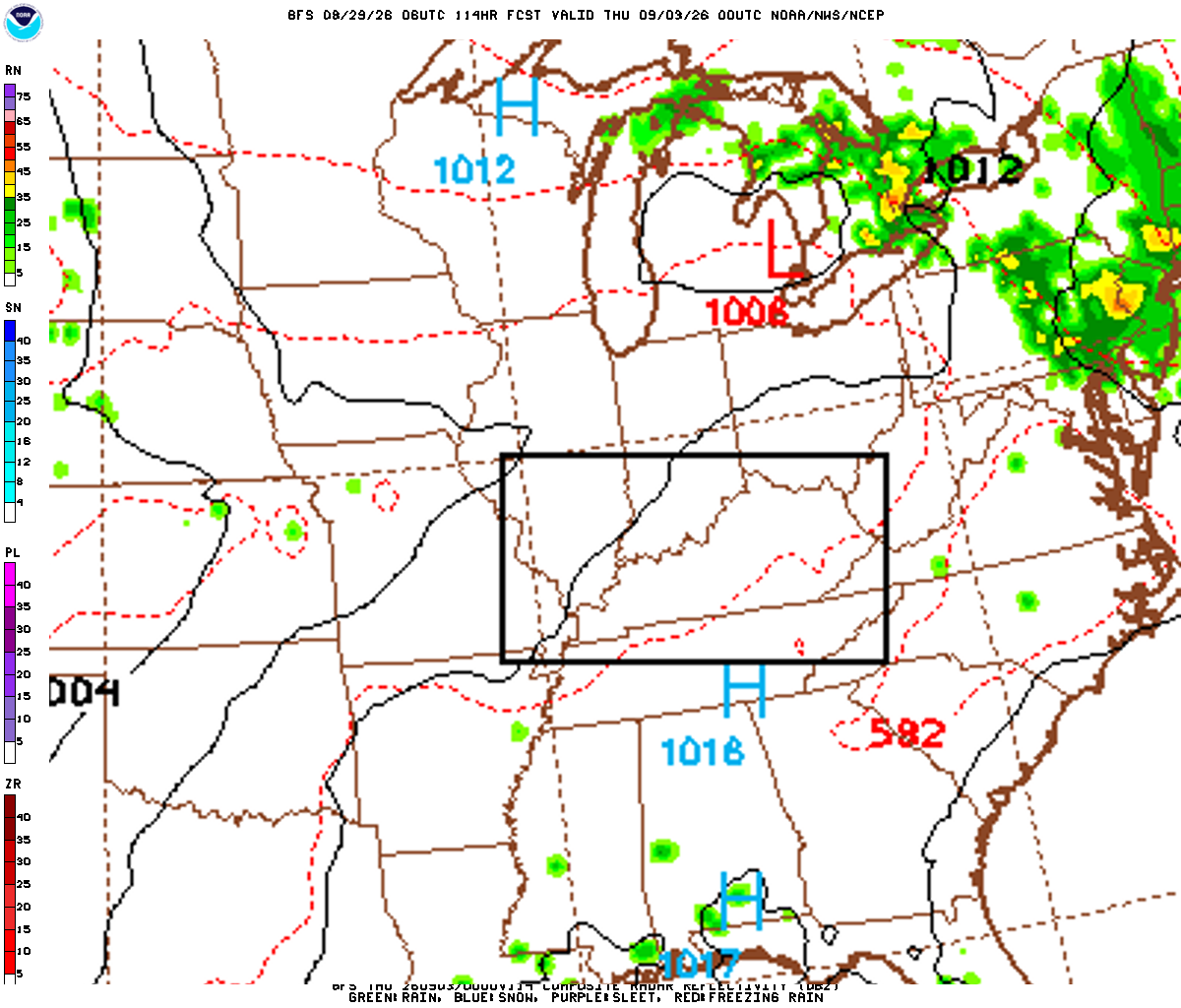 GFS Radar forecast