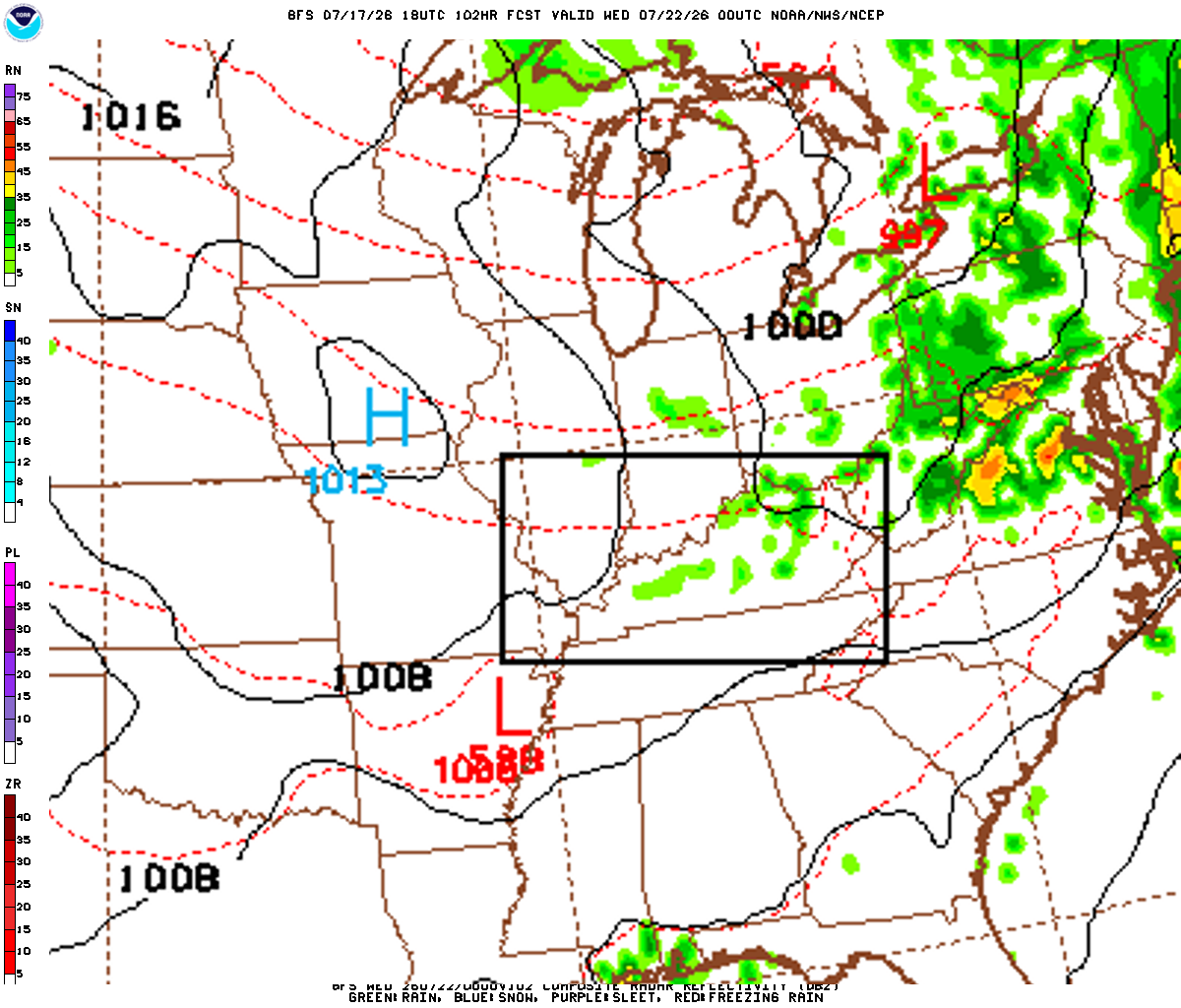 GFS Radar forecast