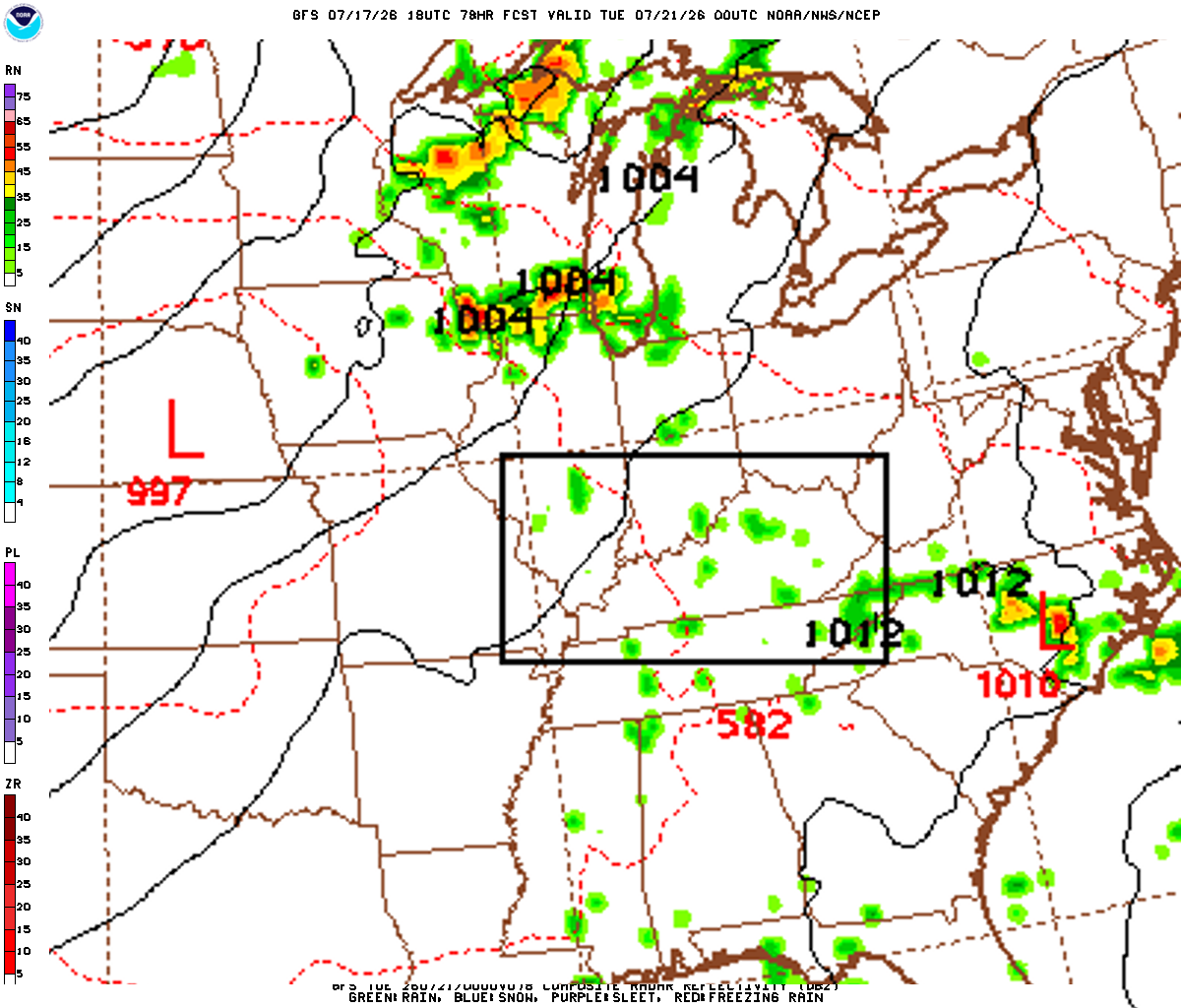 GFS Radar forecast