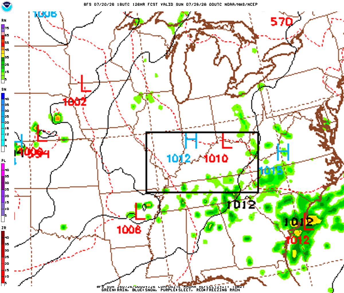 GFS Radar forecast